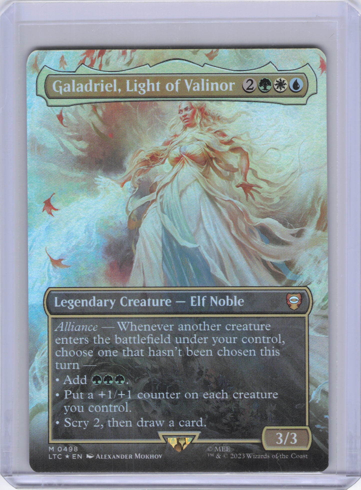 Galadriel, Light of Valinor (Borderless) - Commander: The Lord of the Rings: Tales of Middle-earth (LTC)