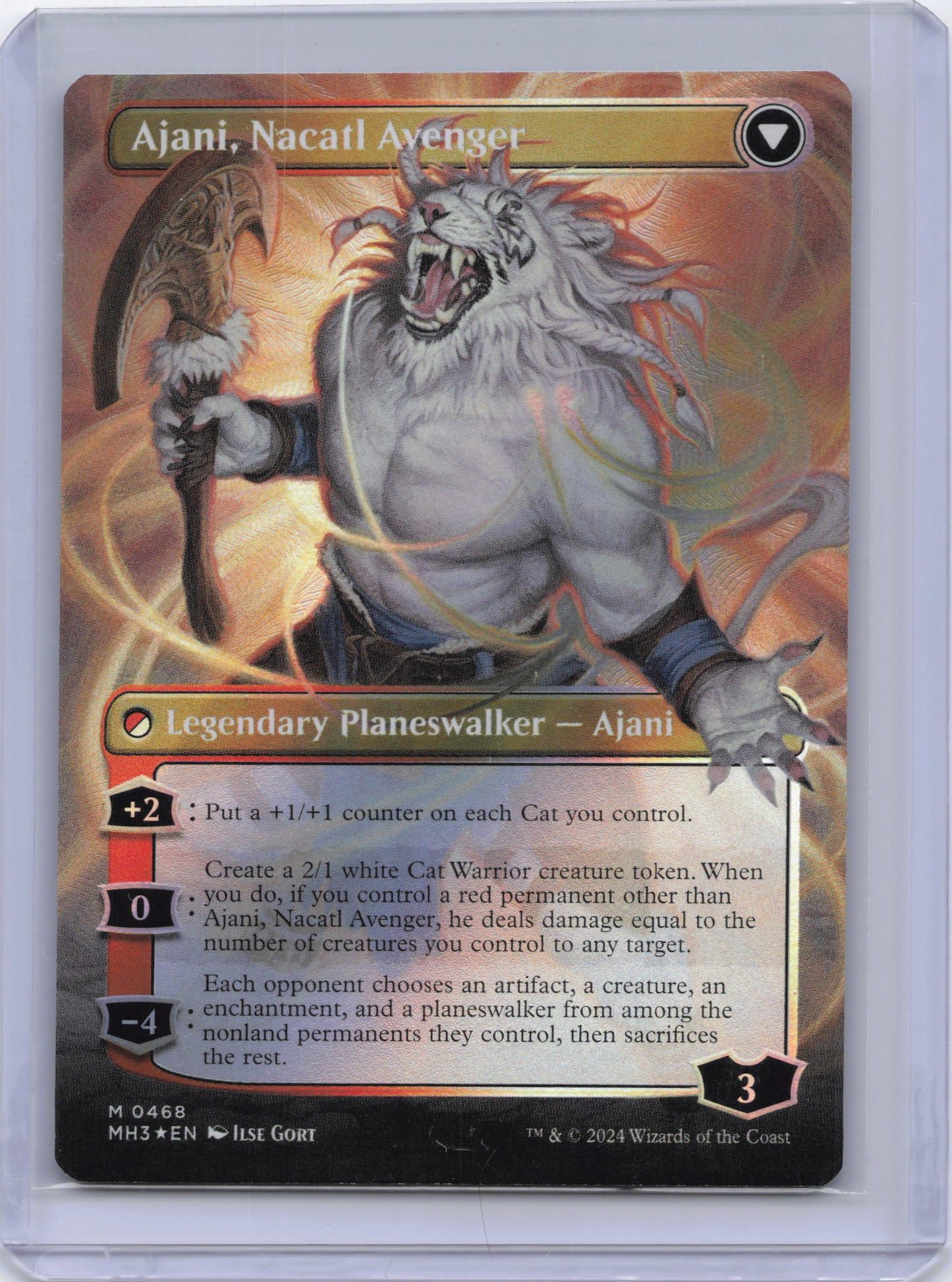 Ajani, Nacatl Pariah (Borderless) (Textured Foil) - Modern Horizons 3 (MH3)