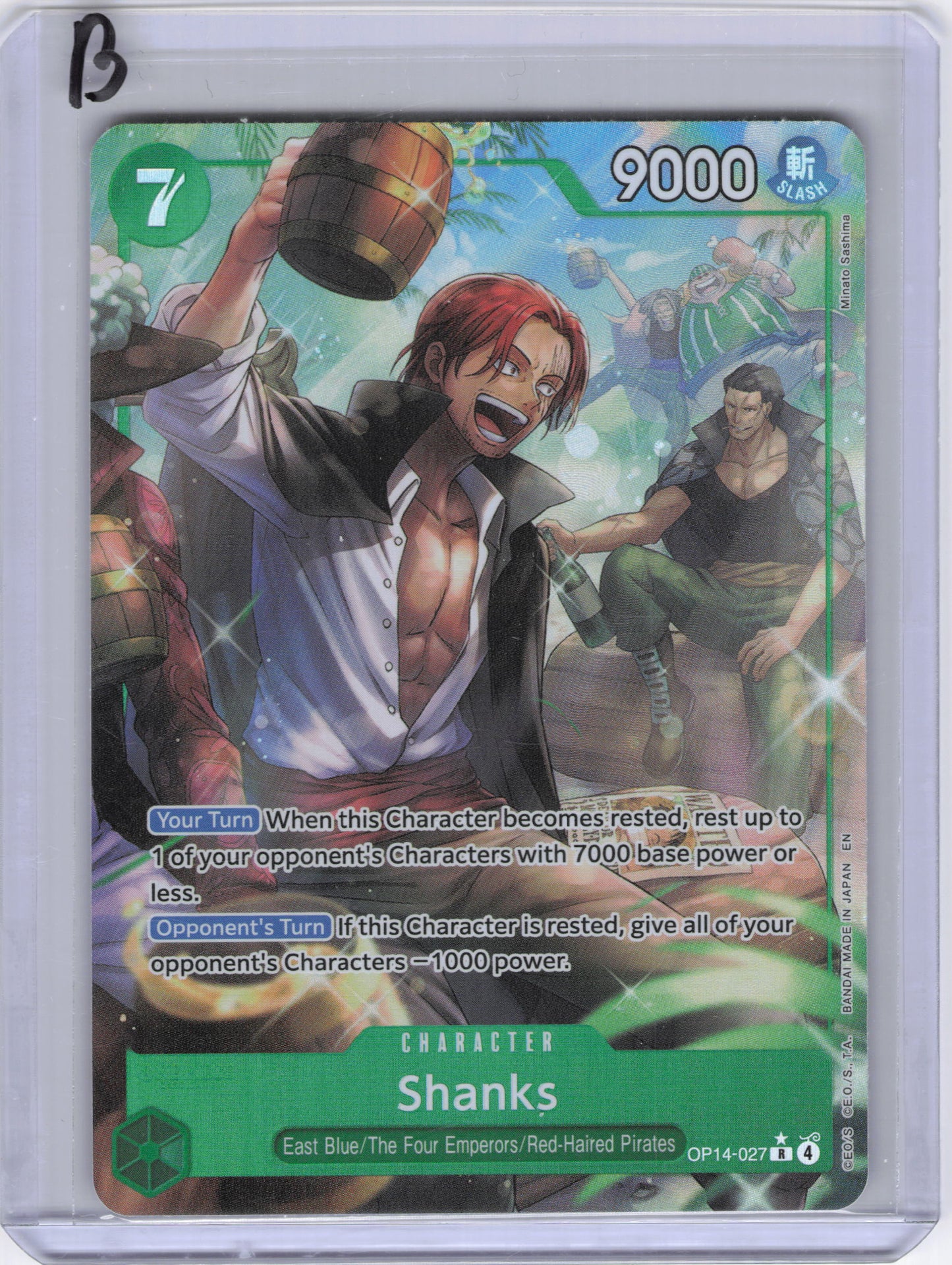 Shanks (Alternate Art) - The Azure Sea's Seven (OP14)