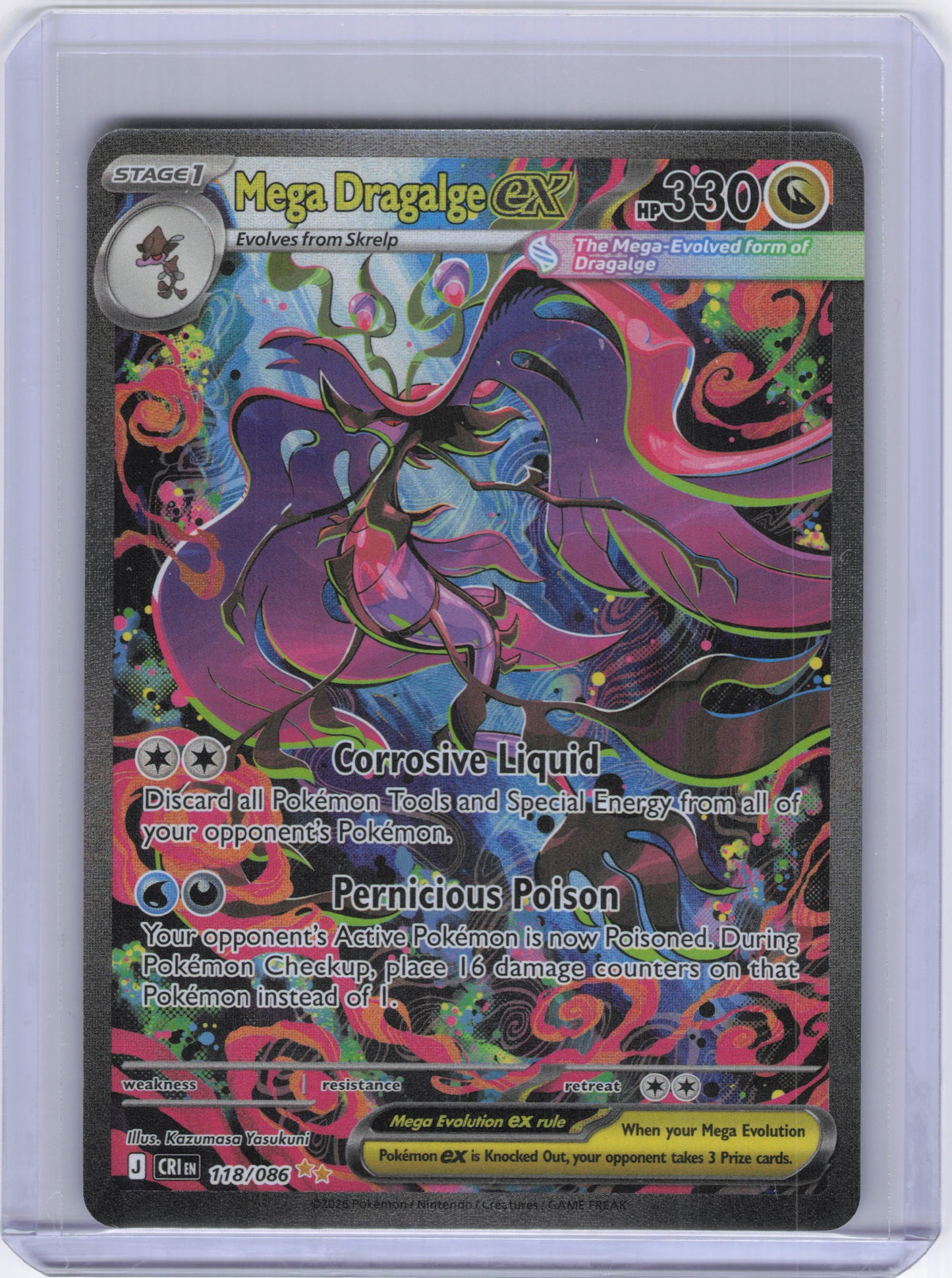 Mega Dragalge ex - 118/086 - ME04: Chaos Rising (CRI)