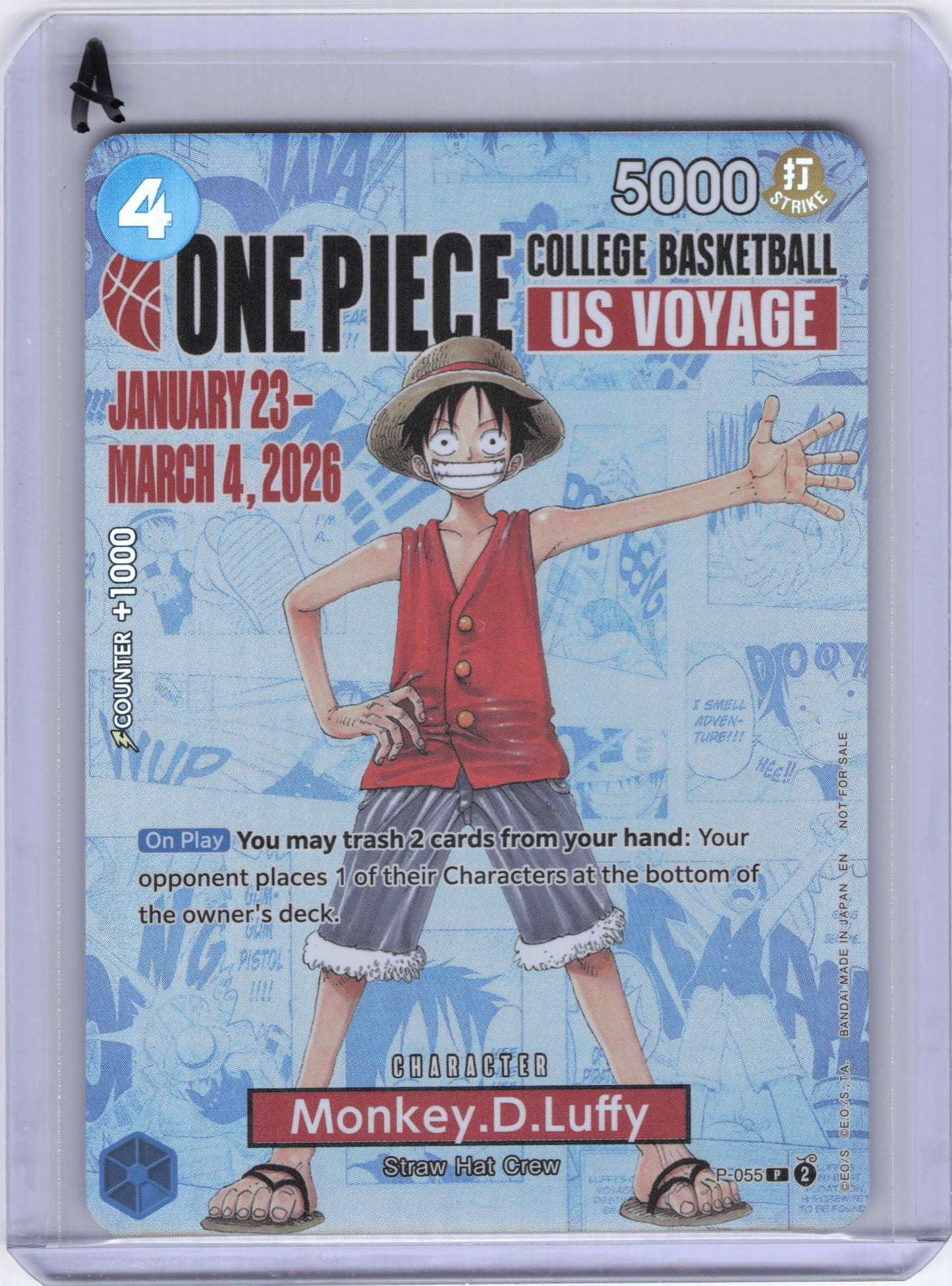 Monkey.D.Luffy (055) (College Basketball US Voyage) - One Piece Promotion Cards (OP-PR)