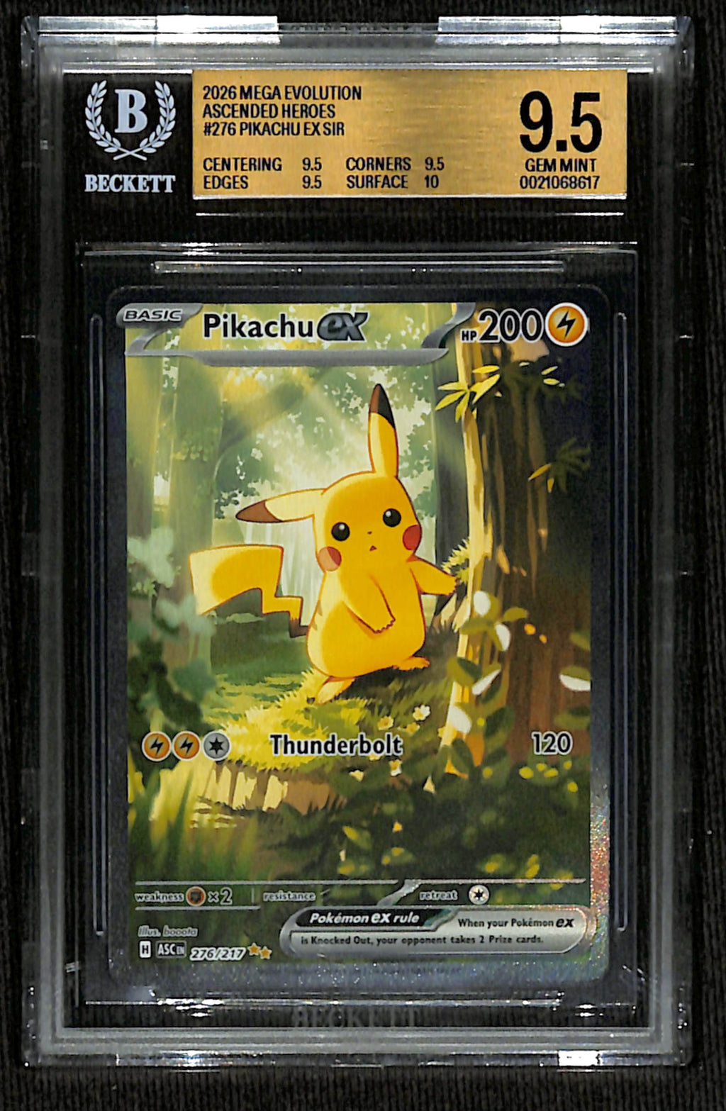 BGS 9.5 Pikachu ex (Special Illustration Rare) [Ascended Heroes]