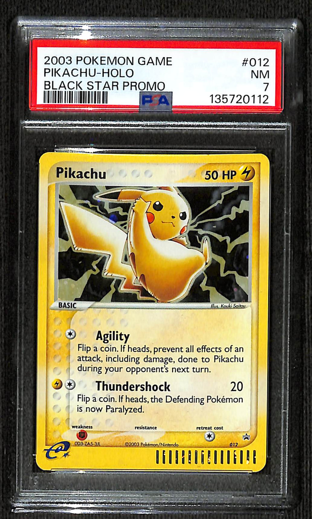 PSA 7 Pikachu #012 [Black Star Promo]