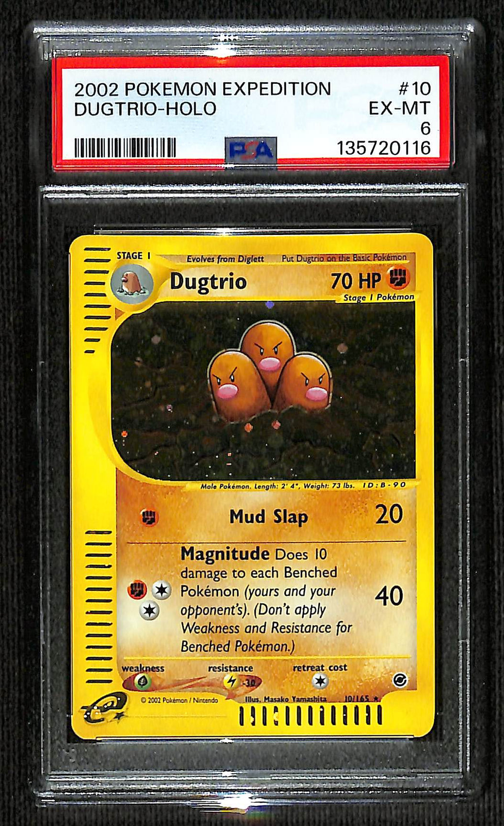 PSA 6 Dugtrio #10 (Holo) [Expedition]