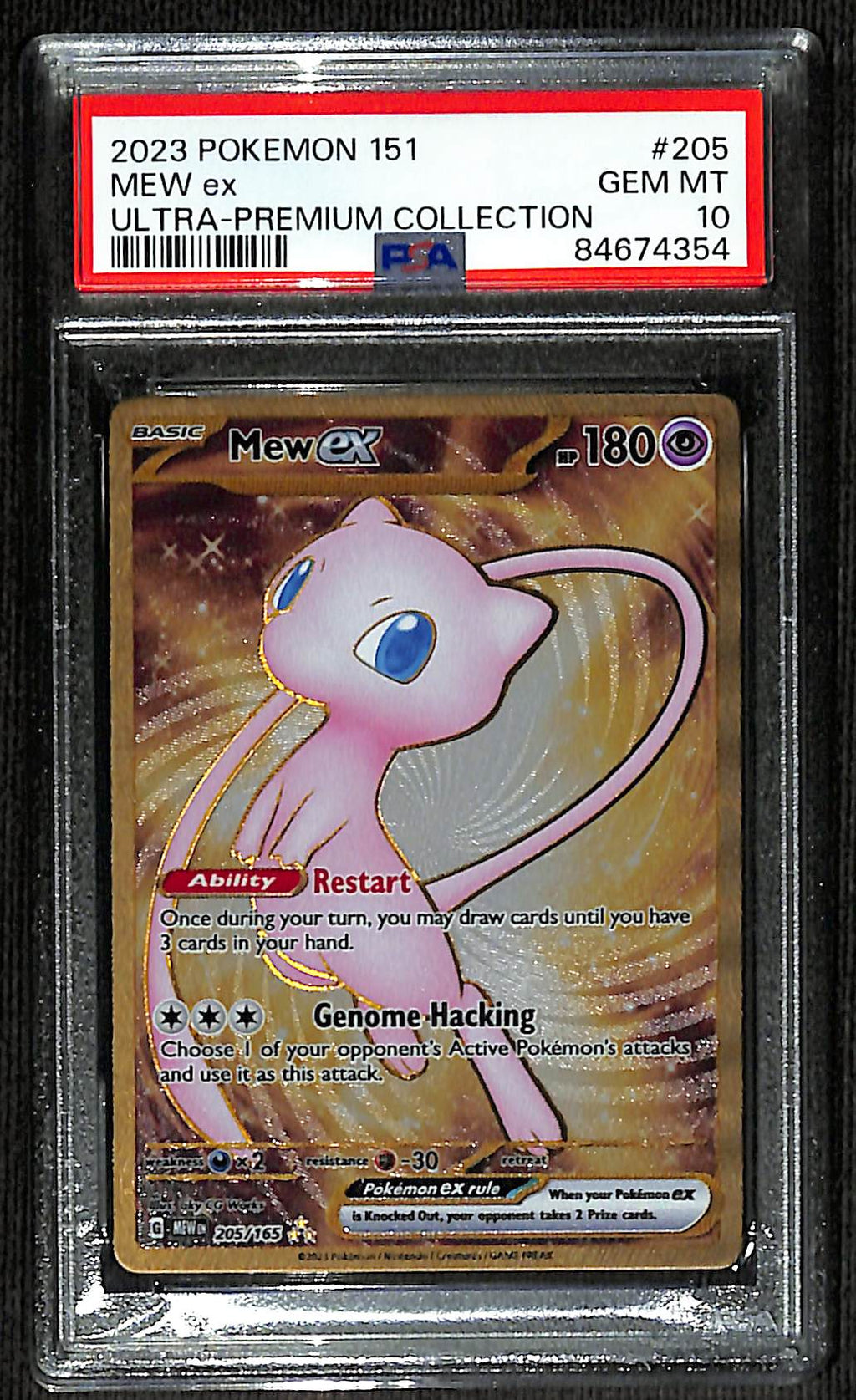 PSA 10 Mew ex #205 (Metal Card) [SV Promo]