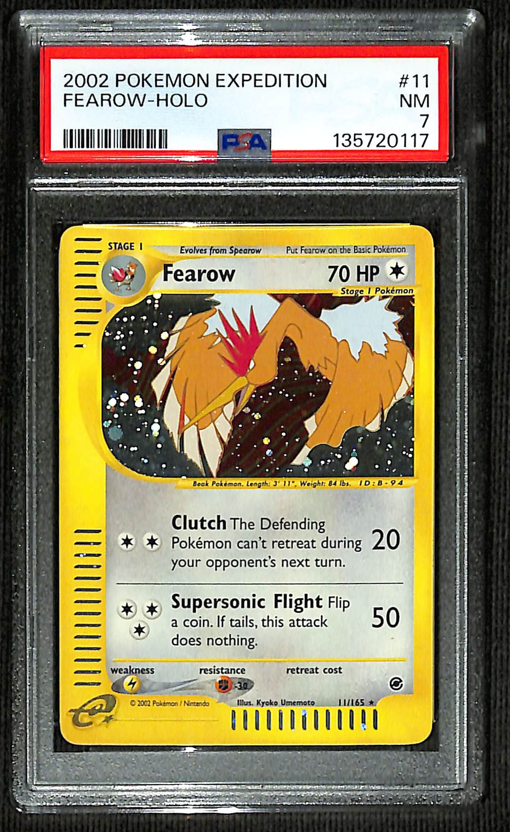PSA 7 Fearow #11 (Holo) [Expedition]