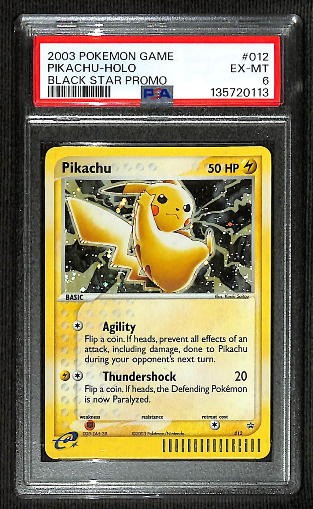 PSA 6 Pikachu #012 [Black Star Promo]
