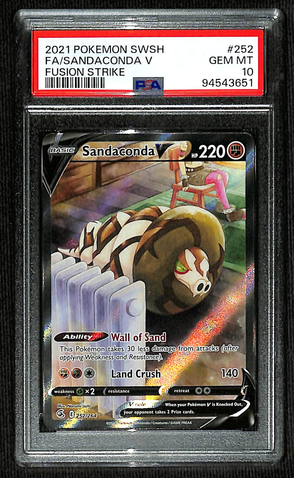 PSA 10 Sandaconda V #252 (Alternate Art) [Fusion Strike]