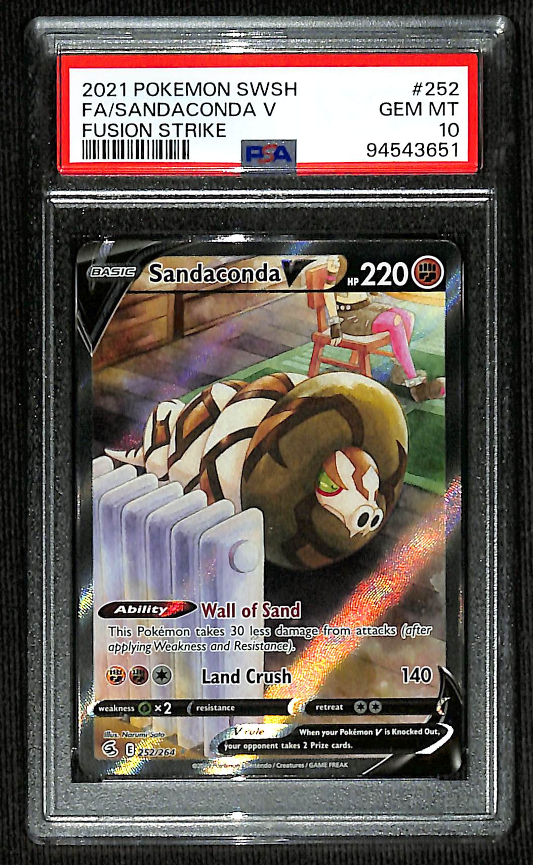 PSA 10 Sandaconda V #252 (Alternate Art) [Fusion Strike]