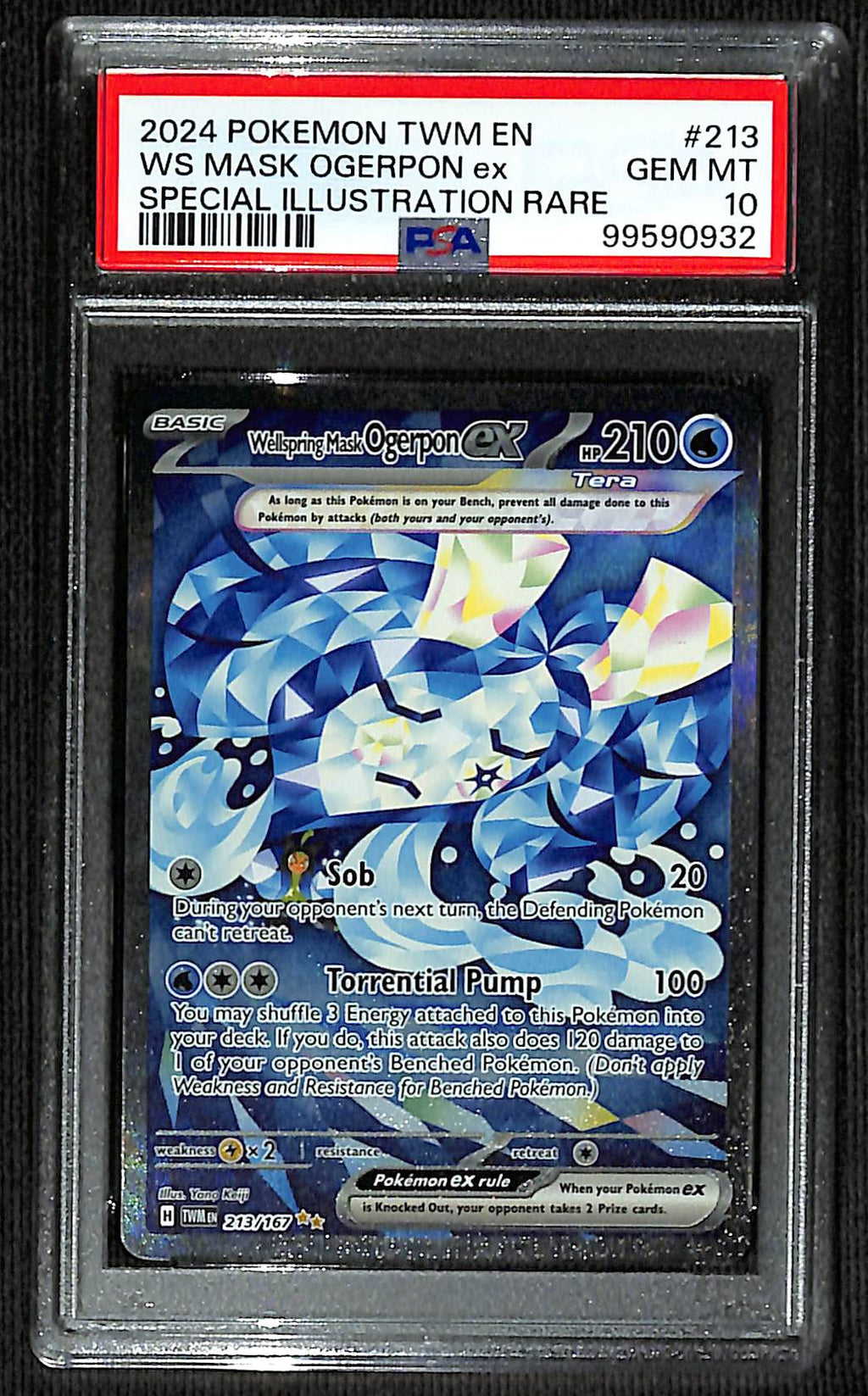 PSA 10 Wellspring Mask Ogerpon ex #213 (Special Illustration Rare) [Twilight Masquerade]