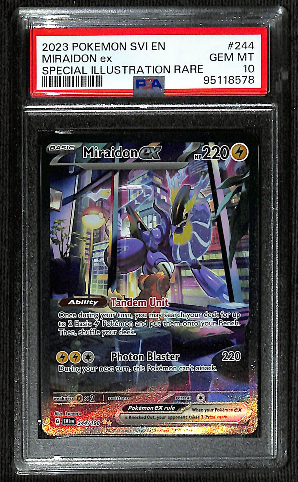PSA 10 Miraidon ex #244 (Special Illustration Rare) [Scarlet & Violet Base]