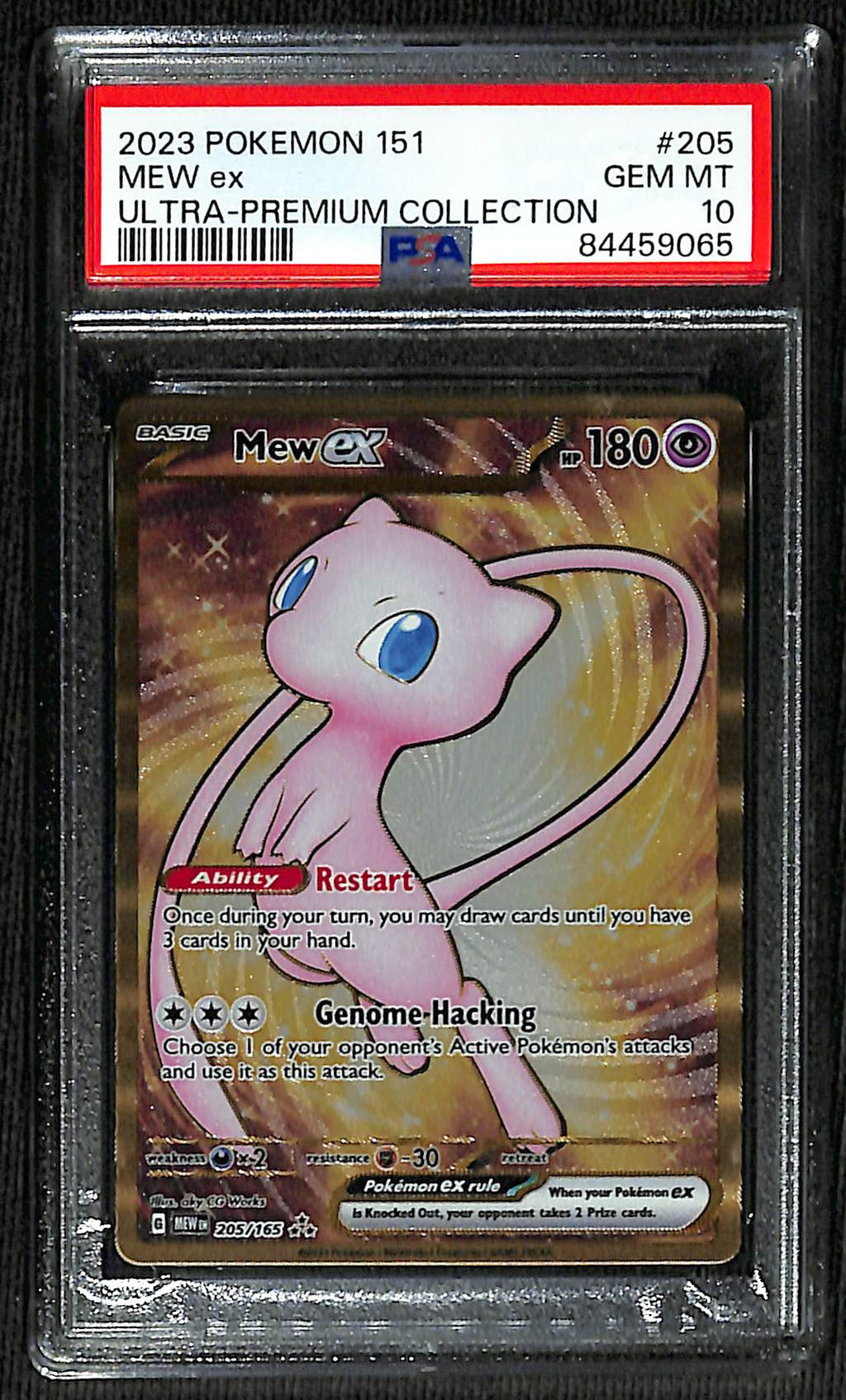 PSA 10 Mew ex #205 (Metal Card) [SV Promo]