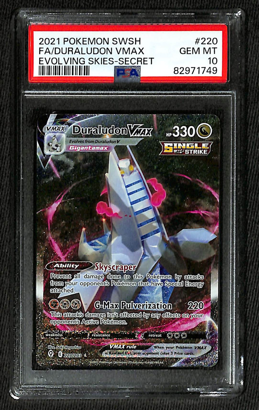 PSA 10 Duraludon Vmax #220 (Alternate Art) [Evolving Skies]