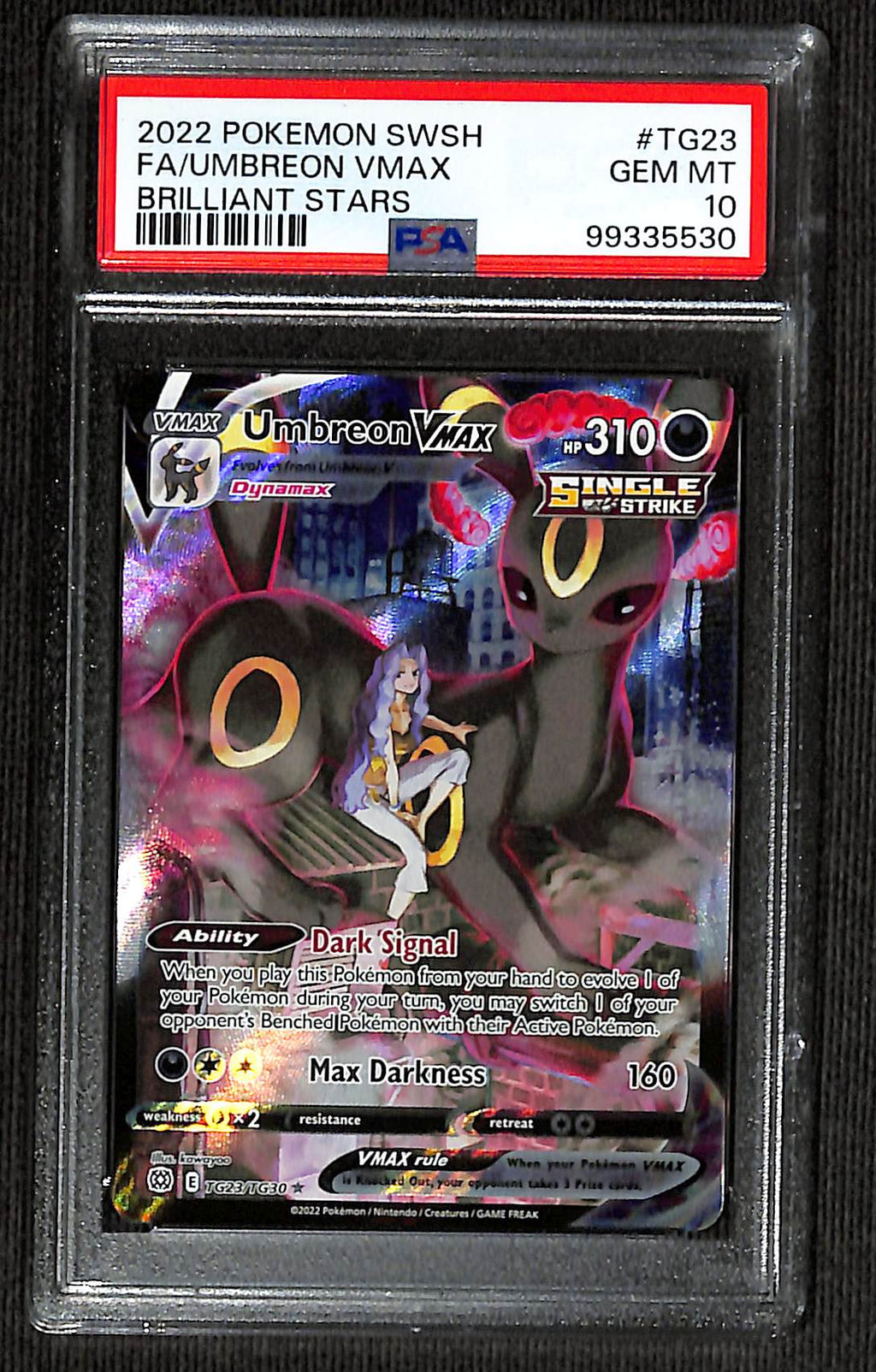 PSA 10 Umbreon Vmax #TG23 [Brilliant Stars Trainer Gallery]