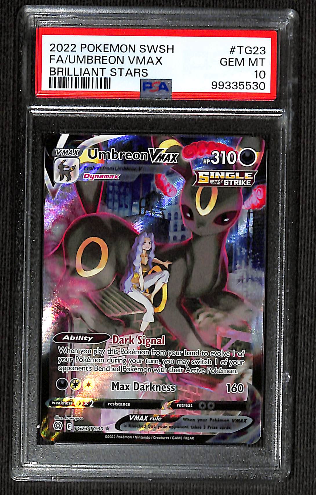 PSA 10 Umbreon Vmax #TG23 [Brilliant Stars Trainer Gallery]