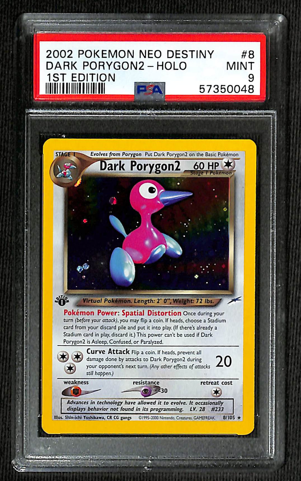 PSA 9 Dark Porygon #8 1st edition Neo Destiny