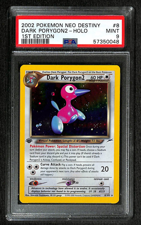 PSA 9 Dark Porygon #8 1st edition Neo Destiny