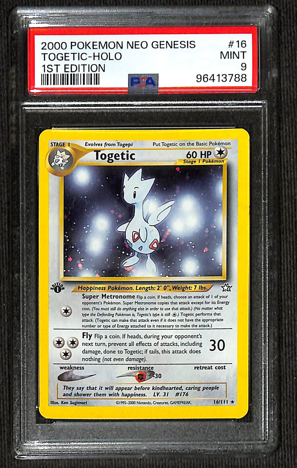 PSA 9 Togetic #16 (Holo) [Neo Genesis] 1st edition