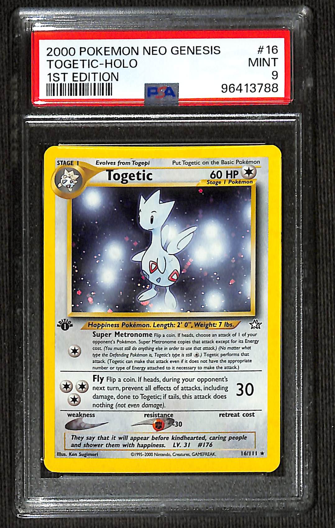 PSA 9 Togetic #16 (Holo) [Neo Genesis] 1st edition