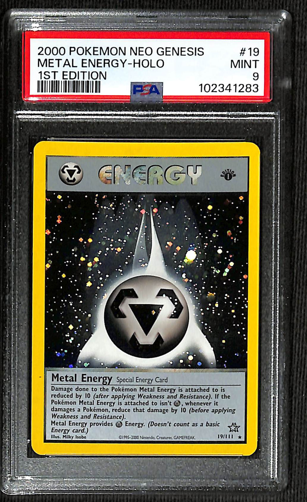PSA 9 Metal Energy #19 (Holo) [Neo Genesis] 1st edition