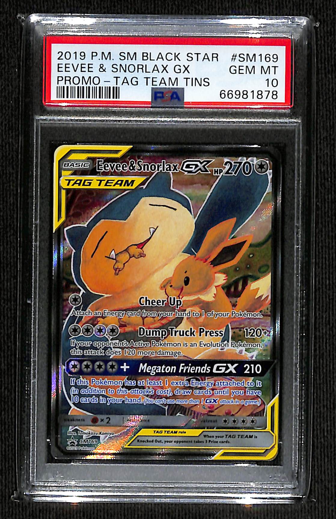 PSA 10 Eevee & Snorlax GX #SM169 [SM Promo]