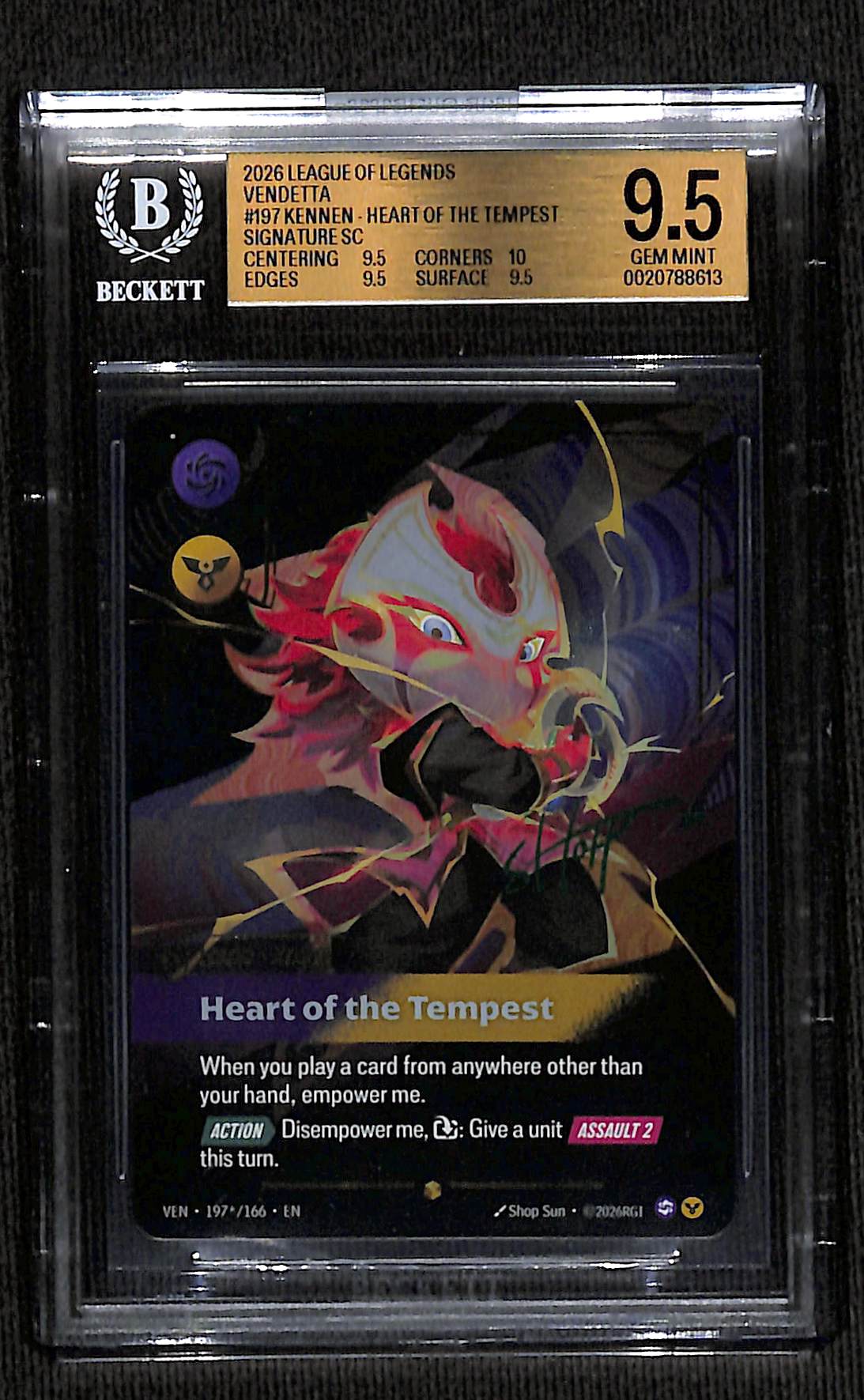 BGS 9.5 Kennen Heart of The Temepst (Signature) [Vendetta]