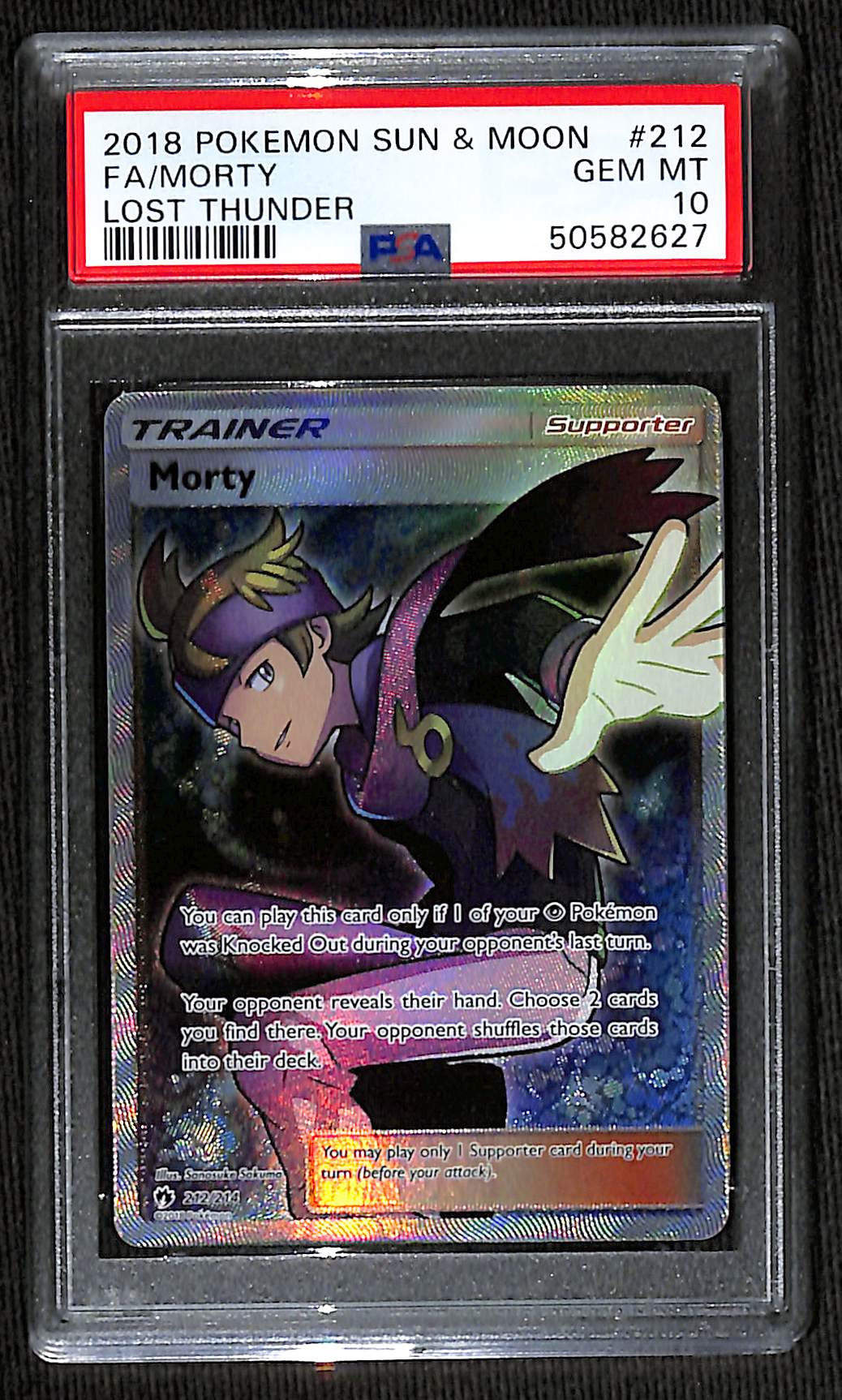 PSA 10 Morty (Full Art) [Sun & Moon]