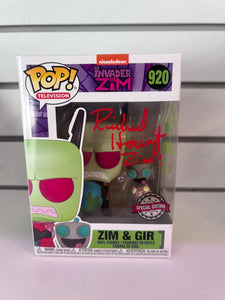 Funko Pop  Zim & Gir (Signed by Richard Horvitz And Rikki Simons With JSA Authentication)