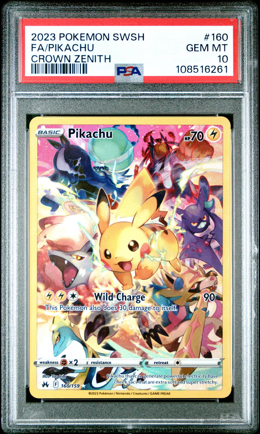 PSA 10 Pikachu #160 [Crown Zenith]