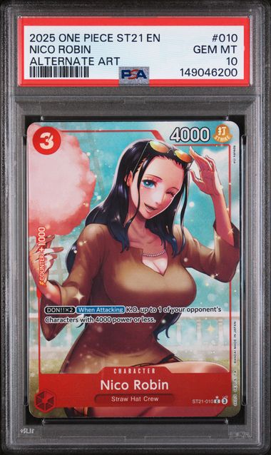 PSA 10 Nico Robin alt art ST21 #010
