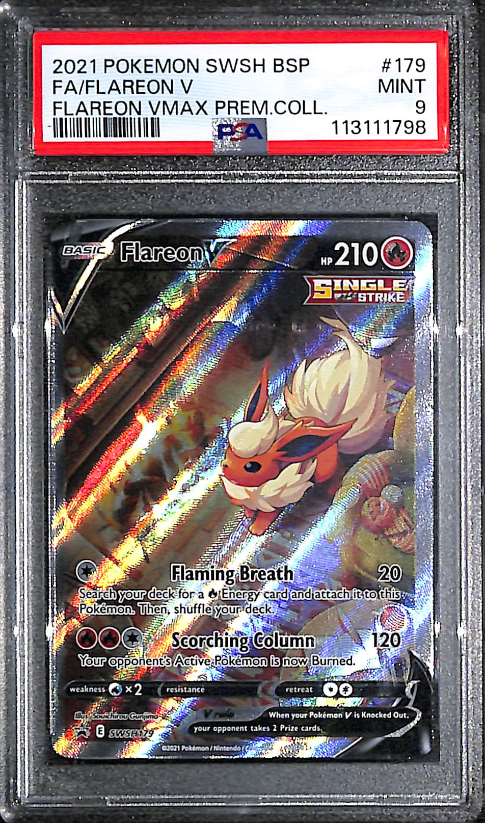 PSA 9 Flareon V (Alternate Art) #179 [Sword & Shield Promo]