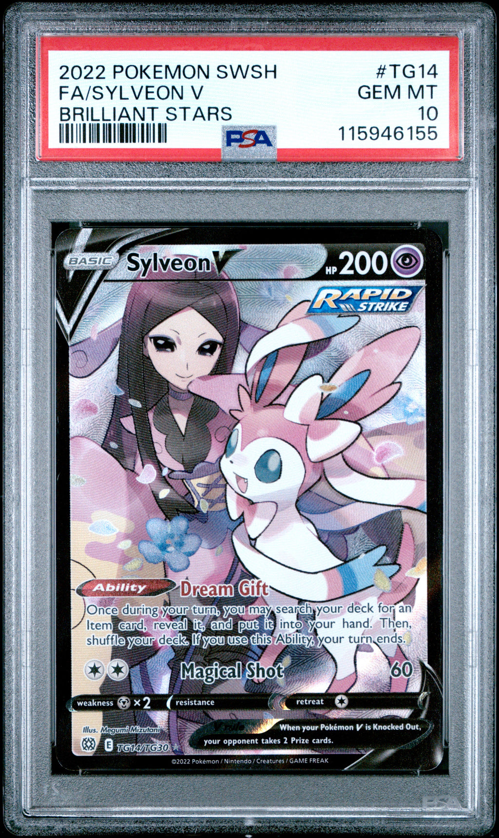 PSA 10 Sylveon V TG14 [Brilliant Stars]
