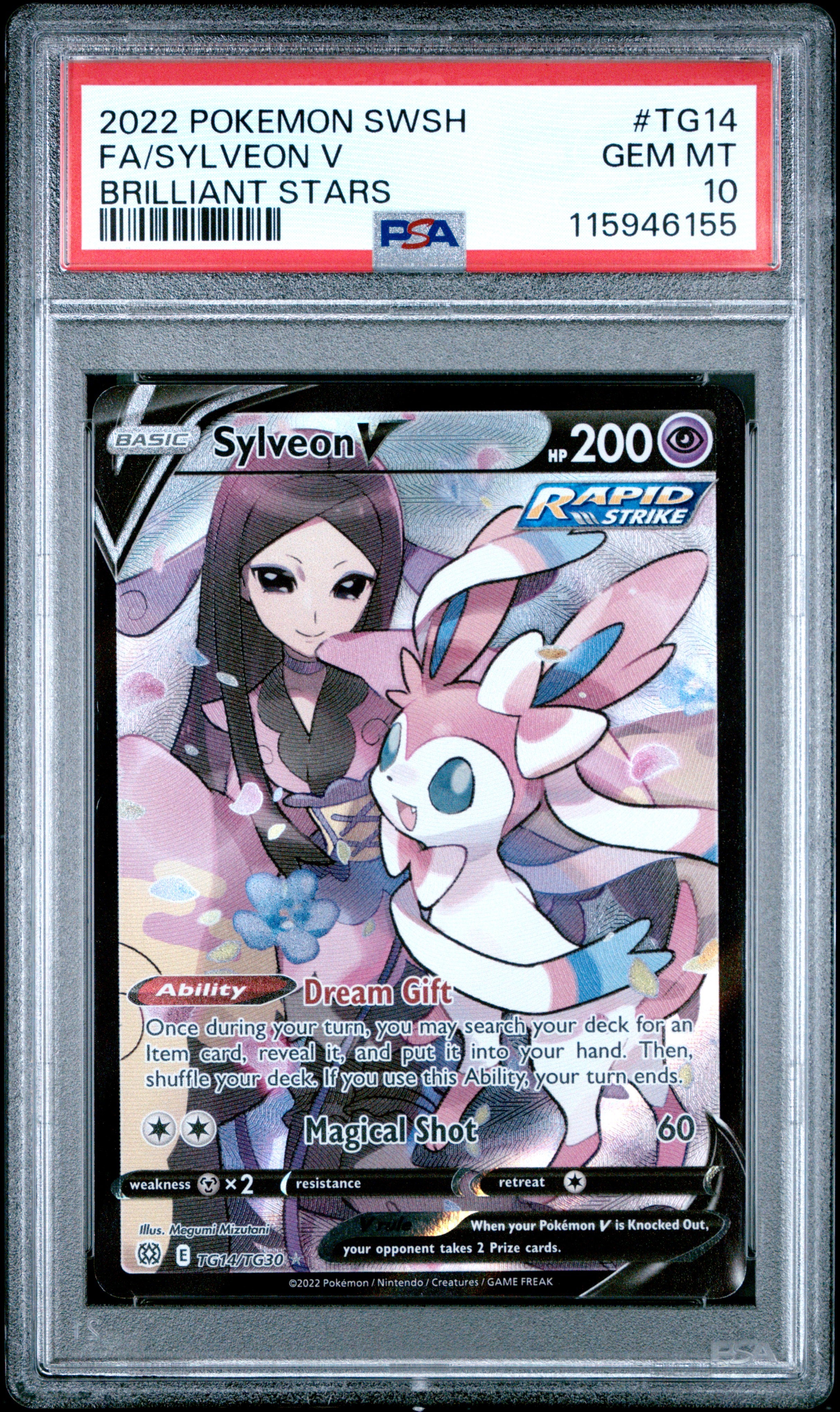 PSA 10 Sylveon V TG14 [Brilliant Stars]