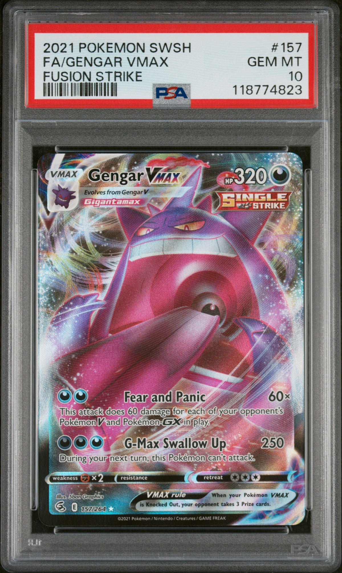 PSA 10 Gengar VMAX [Fusion Strike]