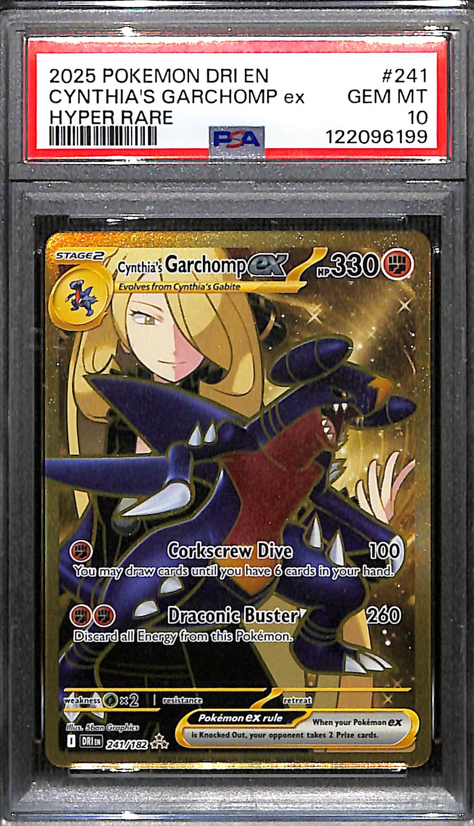 PSA 10 Cynthia's Garchomp ex #241 (Hyper Rare) [Destined Rivals]