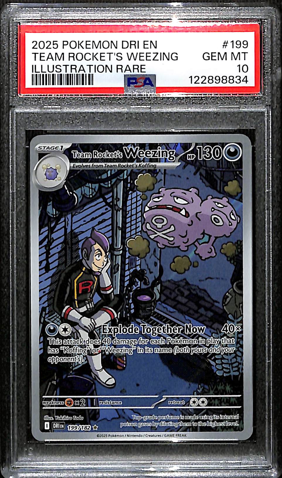 PSA 10 Team Rocket's Weezing #199 [Destined Rivals]