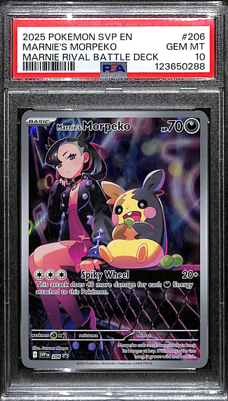 PSA 10 Marnie's Morpeko #206 [SV Promo]