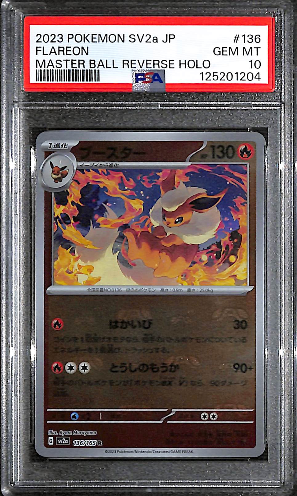 PSA 10 Japanese Flareon #136 (Masterball) [Terastal Festival]