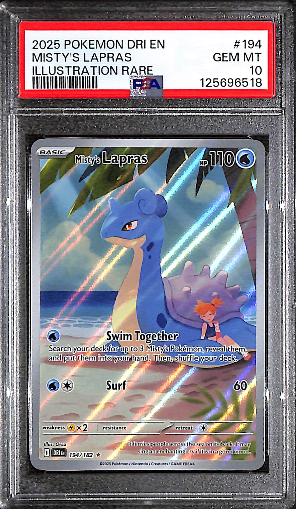 PSA 10 Misty's Lapras #194 [Destined Rivals]