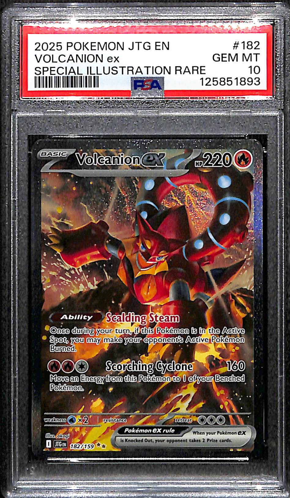 PSA 10 Volcanion ex #182 (Special Illustration Rare) [Journey Together]