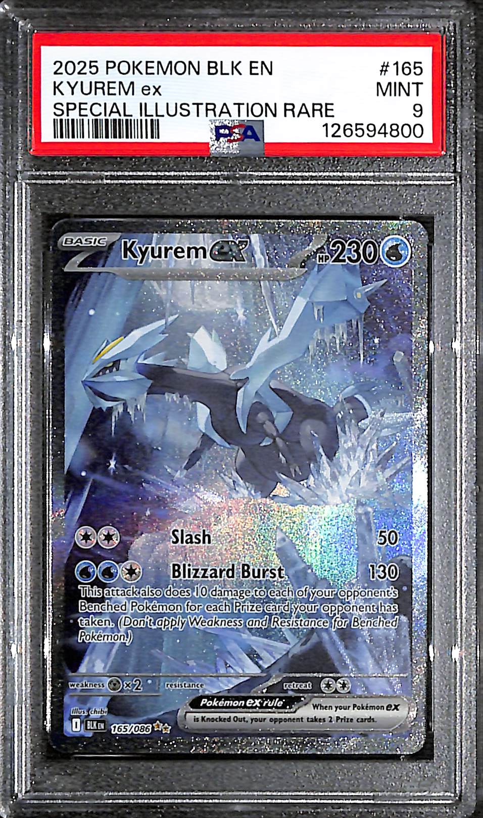 PSA 9 Kyurem ex #165 (Special Illustration Rare) [Black Bolt]