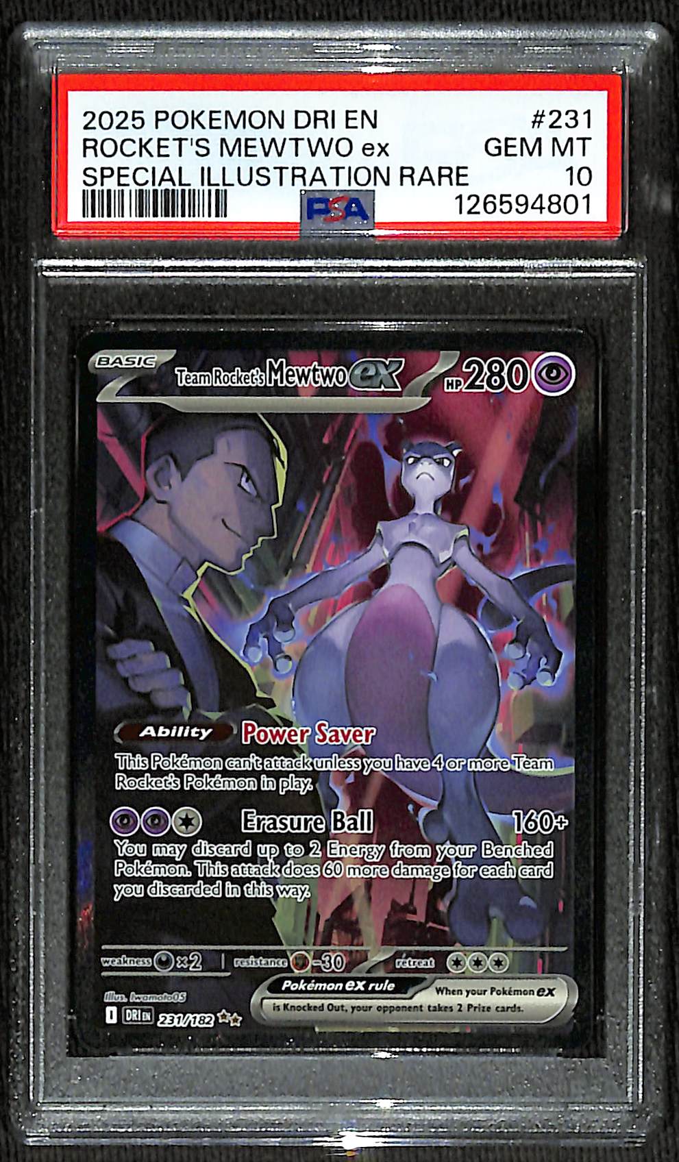 PSA 10 Team Rocket's Mewtwo #231 [Destined Rivals]