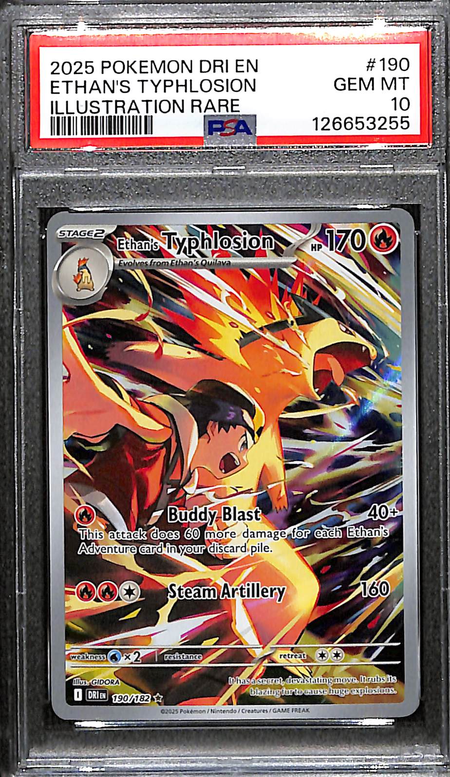 PSA 10 Ethan's Typhlosion #190 [Destined Rivals]