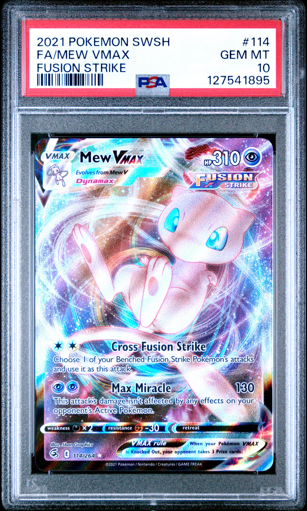 PSA 10 Mew Vmax #114 [Fusion Strike]