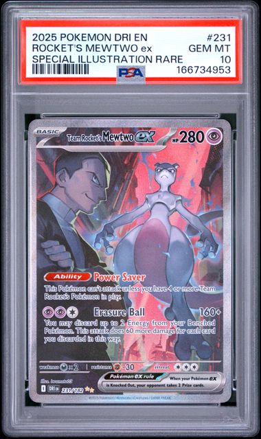 PSA 10 Team Rocket's Mewtwo ex #231