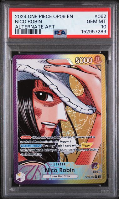 PSA 10 Nico Robin alt art OP09 #062