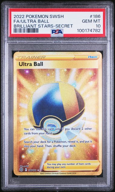 PSA 10 Ultra Ball Brilliant Stars #186