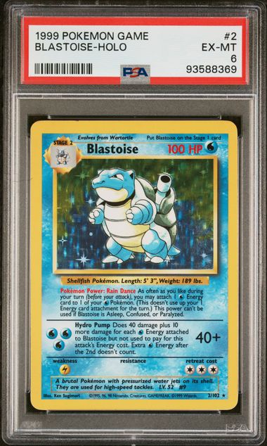 PSA 6 Blastoise Holo Base Set #2