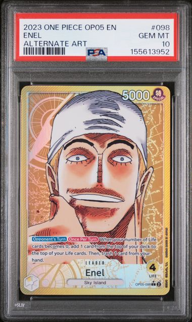PSA 10 Enel (098) (Alternate Art) [Awakening of the New Era]
