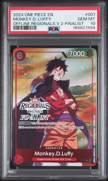 PSA 10 Monkey.D.Luffy Offline regionals Finalist #001
